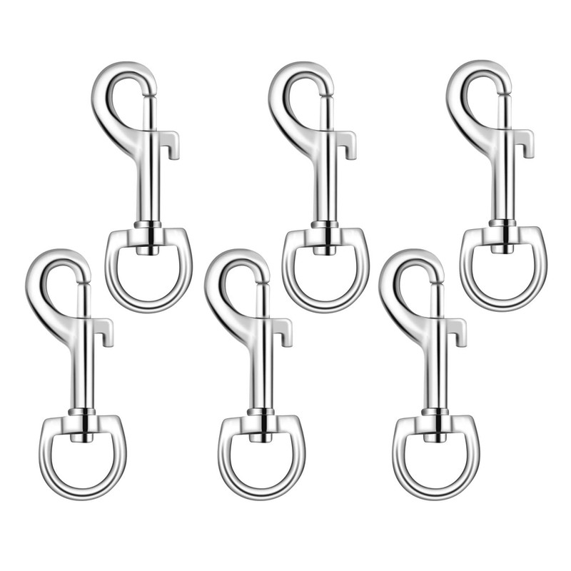 6 Pack Swivel Eye Bolt Snap Hooks for Pet Leash,