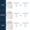 NICOSHOW Compression Packing Cubes 6 Set, Compressible Space-Saving Packing Cubes