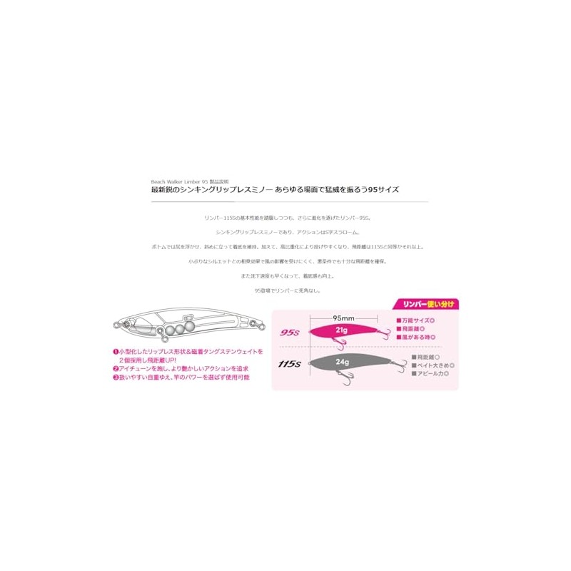 Duo CYA0811 Beach Walker Limber 95S Fake Bait