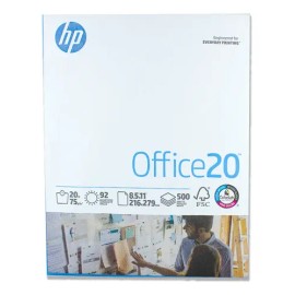 Caja De 5000 Hojas Blancas Hp tamaño carta color blanco 75g                                                                                           