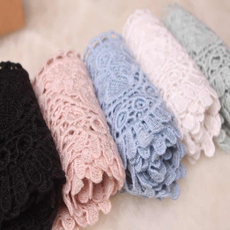 9CM Width Europe Crown pattern Inelastic Embroidery Lace Trim,Curtain Tablecloth
