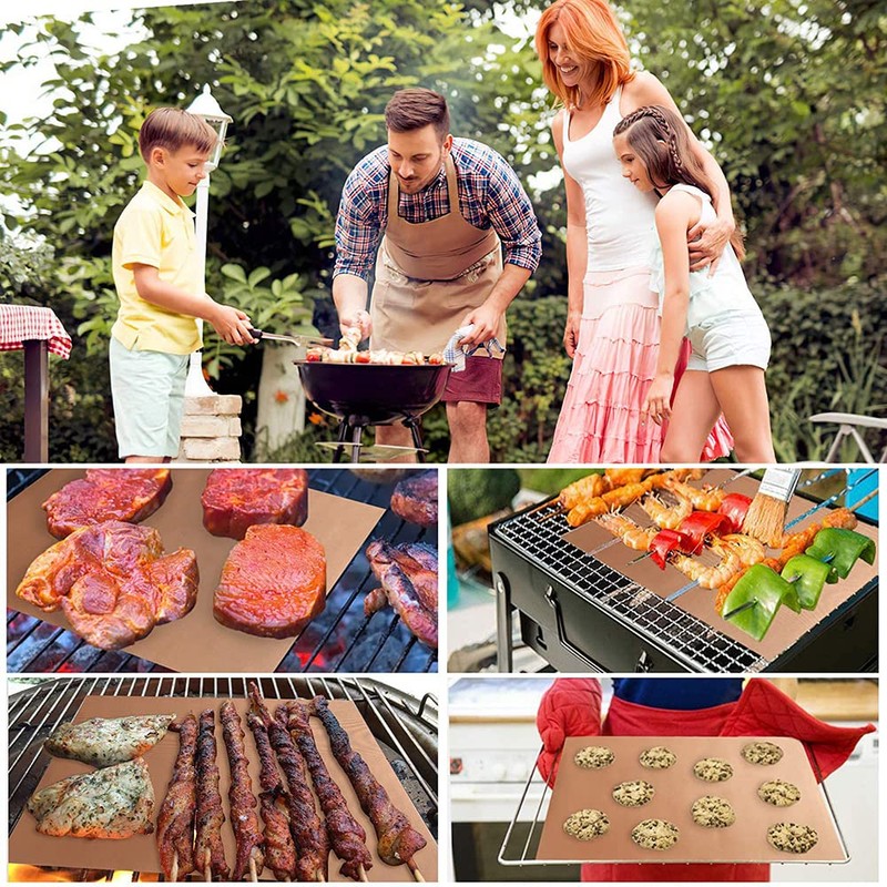 5 Pieces Grill Baking Mat, BBQ Grill Mat Set, Non-Stick