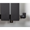 Team Controls Matt Black Corner TRV Thermostatic Radiator Valves Angled