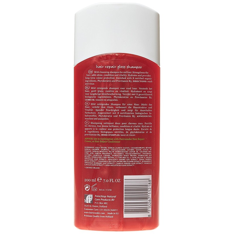 Hairwonder Hair Gloss Red Shampoo, 200 ml