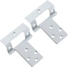 Just Accessories Large 50mm Cranked Flush Hinges - Silver Cabinet/Cupboard/Door
