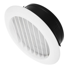 TEHAUX Round Soffit Vent Cover with Mesh Screen Efficient Air Ventilation Grille for Kitchen Bathroom Office Easy Installation Louvered Air Vent Cover Rain Protection Design