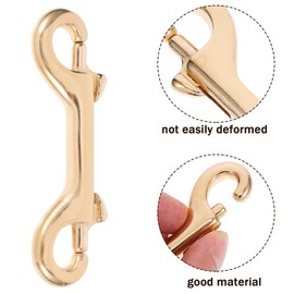 iplusmile Metal Clips Bolt Snap Bolt Snap Hook Double Ended Brass Trigger Clips Trigger Snaps Brass Lobster Clasp for Bag Keychain Luggage Strap Leathercraft 90mm Double Sided Clips Brass Hooks
