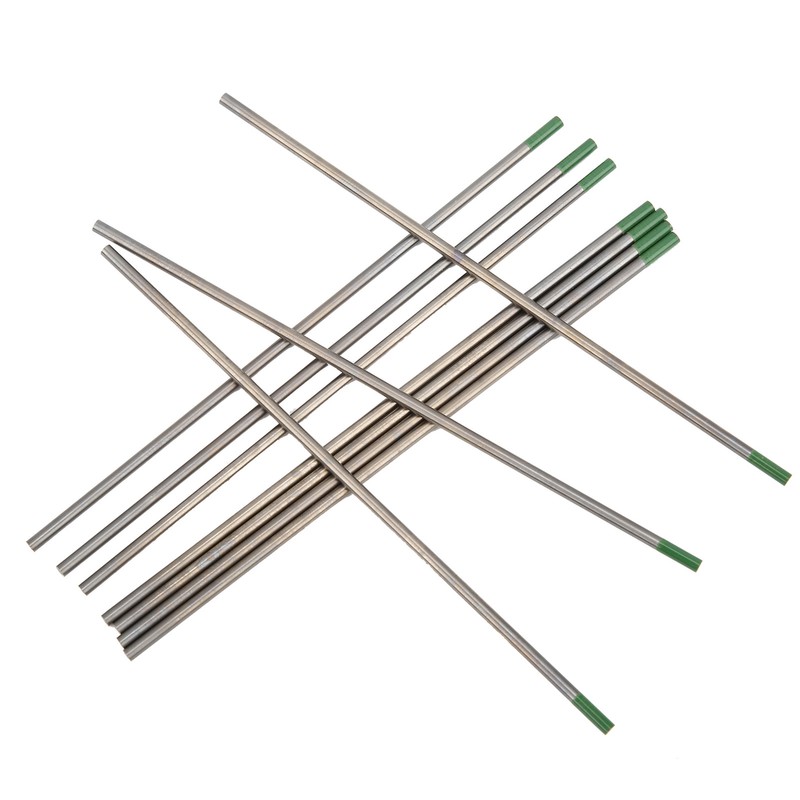 10Pcs TIG Tungsten Electrode WP Green Tip Needles Welding Accessories