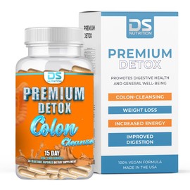 DIGITAL SKY DS Nutrition Colon Cleanse - Detox Cleanser with Senna Leaf & Cascara Sagrada Bark - 15-Day Cleanser Detox, 1-2 Per Day - Detox Cleanse Formulated in The USA - Non-GMO