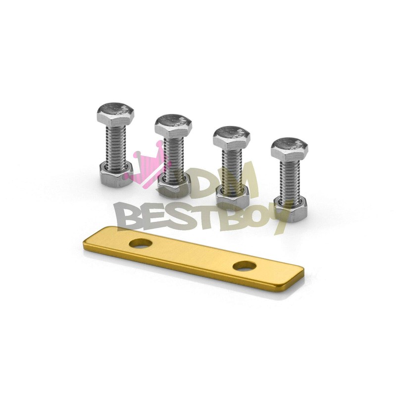 JDMBESTBOY Universal Gold Aluminum Front Bumper License Plate Bracket Relocator