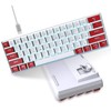 Snpurdiri Wired 60% Mechanical Gaming Keyboard, White LED Backlit Ultra-Compact