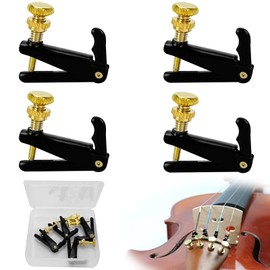 4 pcs violin fine tuner, violin string tuner fine tuner, violin metal string fine tuner, violin fine tuner, violin tuner screw, violin string adjuster, violin string fine tuner for 1/8-1/2 violin