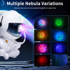 MUAOSKY Galaxy Projector Multiple Nebula Modes, Star Projector Galaxy Light with Remote Control, Galaxy Light Projector for Bedroom, Astronaut Projector for Kids, Ceiling, Room Decor,White