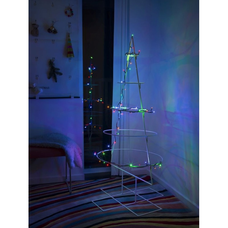 Micro LED light chain with dark green cable