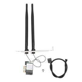 5G Network Card 2.4G 5G 867Mbps Dual Band 802.11AC BT4.1 Plug and Play PCIe WiFi Adapter Card for Win System Computer Undetachable Antenna