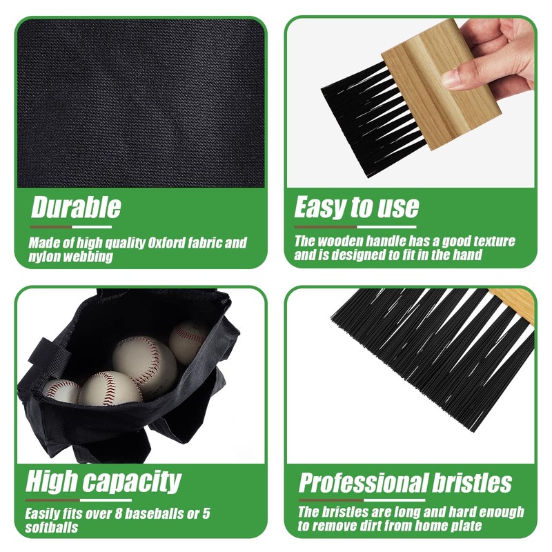 Dunzy 3 Pcs Umpire Gear Set Includes Baseball Umpire Brush,