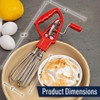Rotary Egg Beater Manual Hand Crank Mixer - Stainless Steel