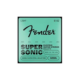 Fender 1 paquete de cuerdas Roundwound para bajo de acero niquelado, Super Bullets