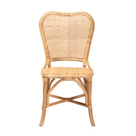 bali & pari Irene Modern Bohemian Natural Rattan Dining Chair