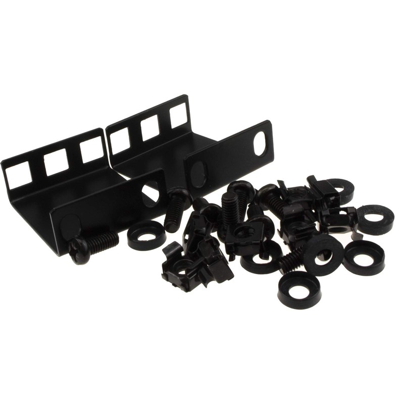 1U Rack Mounting Data Cabinet Recessing Bracket with Cage Nuts