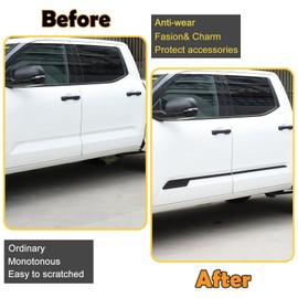 Body Side Door Molding Guard Cover Trims Compatible with Toyota Tundra 2022-2023, Dent Prevent Car Door Protector Accessories(Matte Black)