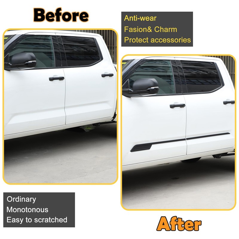 Body Side Door Molding Guard Cover Trims Compatible with Toyota