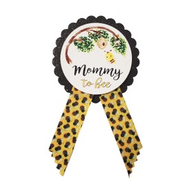 Mom to be Bumblebee Honey Bee Baby Shower Pins for Family Honeycomb by Amy's Bubbling Boutique (Mommy)