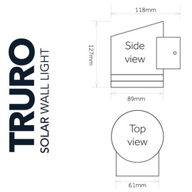 Solar Centre SolarCentre? Truro Outdoor Solar Motion PIR Sensor Light - Anthracite Edition