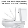 Toilet Seat,17 Inch Round Toilet Seat with Quiet-Close, Full-Flat Quick-Release