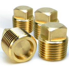 Boat Plugs 1/2 Inch Npt Solid Brass Boat Drain Plug, 4 Pack Garboard Drain Plug Boat Drain Plug Fits Most Boat Hulls (1/2 Inch NPT)