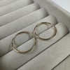 Light 9ct Gold 18mm Diameter Sleeper Hoop Earrings