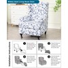 CRFATOP Wingback Chair Covers 2 Pieces Stretch Printed Wing Back