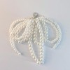 Pearl Bowknot Shoe Charms for Sneakers Shoelaces Decorations Clips Beaded
