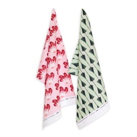 Peppermint Products RADICCHIO & PORRI | Cotton Crockery Towels | Set of 2 | Roman Luyken