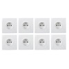 8pcs French Standard Socket 16A Wall Mounted Socket Wall Outlet
