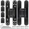 7 inch Hidden Door Hinges（2 Pcs）-Invisible Hinges for Doors, 180