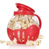 MMUGOOLER Glass Microwave Popcorn Popper, 2.25QT Original Popcorn Jar with