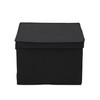 Household Essentials Square Canvas Storage Box With Lid, 15x15x10 in,