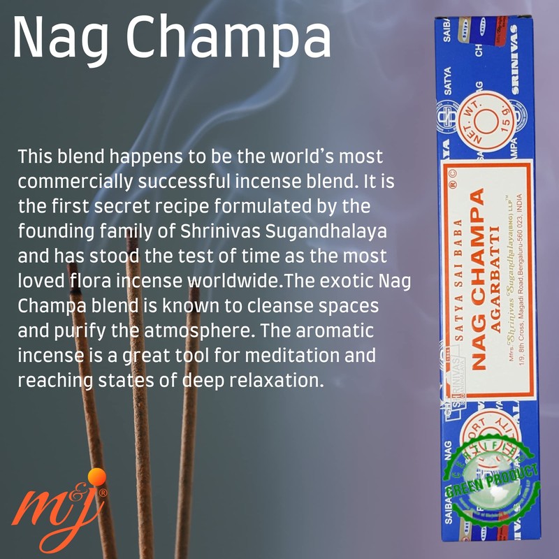 M & J Original Satya Nag Champa Agarbatti Räucherstäbchen |
