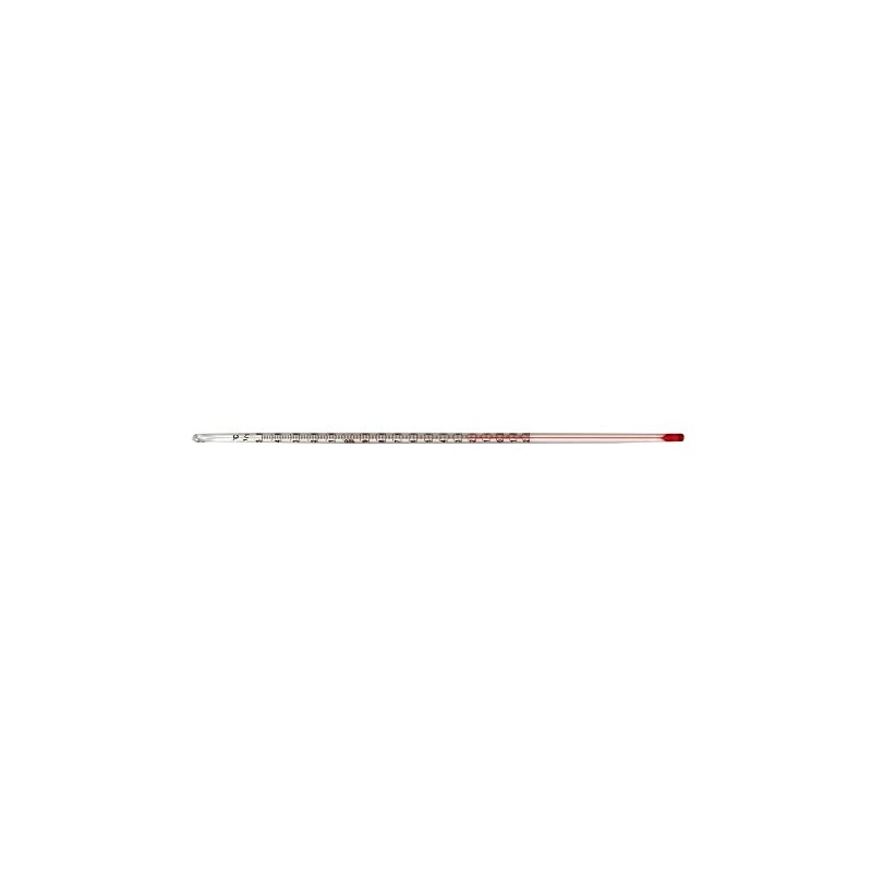Red Spirit-Filled Total Immersion 12" Thermometer (-20 To 150 C)