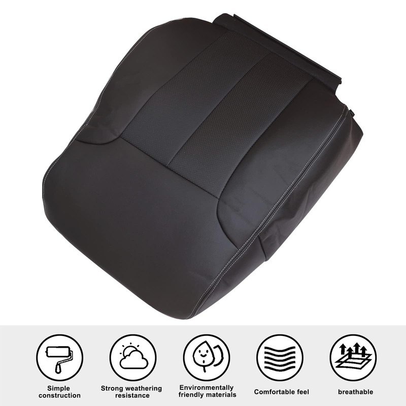 SecosAutoparts Front Driver Side Top Lean Back Replacement Leather Seat
