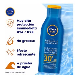 Protector Solar Corporal Nivea Sun Protección Hidratación Vitamina Ácido Hialurónico Fps30 200ml
