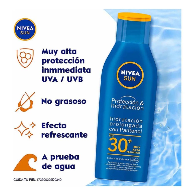 Protector Solar Corporal Nivea Sun Protección Hidratación Vitamina Ácido Hialurónico