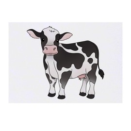 'Cute Dairy Cow' Temporary Tattoo - Water Resistant, Skin-Safe, Non-Toxic Transfer (TO00080947)