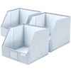 VIVIDECOR Trapezoid Storage Bins – 12"x12"x10"x 4" Closet Shelf Organizer