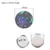 KJArrow Button Maker Supplies 300Pcs Glitter Plastic Film for 25mm