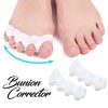Soft Gel Toe Spacers, 2 Pairs, for Bunions & Plantar