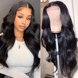 Siji Mei 20 Inch Body Wave Glueless Wigs Human Hair 4x4 Lace Closure Wigs 200 Density Lace Front Wigs Human Hair for Black Women