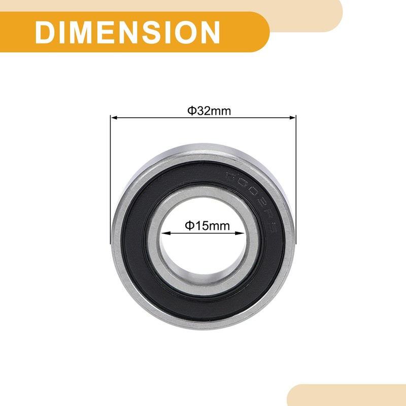 Partuto 1 Pcs Universal Deep Groove Ball Bearing - Chromium