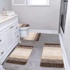 Bsmathom Bathroom Rug Sets 4 Piece with Toilet Cover, Absorbent
